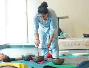 Sound healing workshop at Veda Yoga Ashram 2