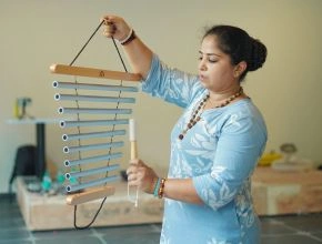 Sound healing workshop at Veda Yoga Ashram 1
