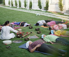 200 Hour Yoga and Sound Healing course moment