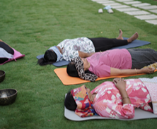 200 Hour Yoga and Sound Healing course moment