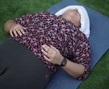 Sound healing practice at Veda Yoga Ashram