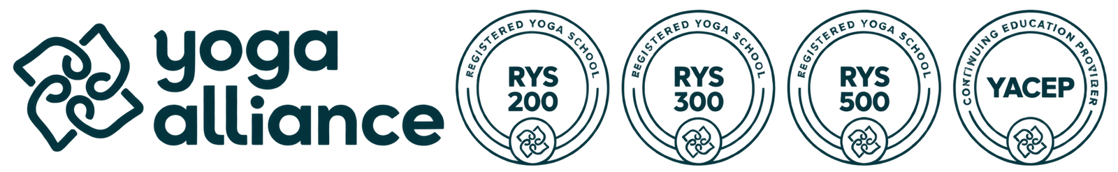 Yoga Alliance and registered yoga school recognition logos